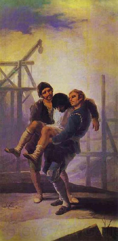 Francisco Jose de Goya The Injured Mason Norge oil painting art